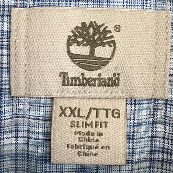 Timberland button down plaid shirt, XXL slim-fit - Picture 4 of 7